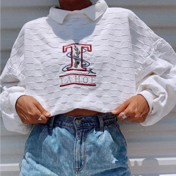 SOLD Vintage Tahoe Collared Crewneck - Picture 2 of 5